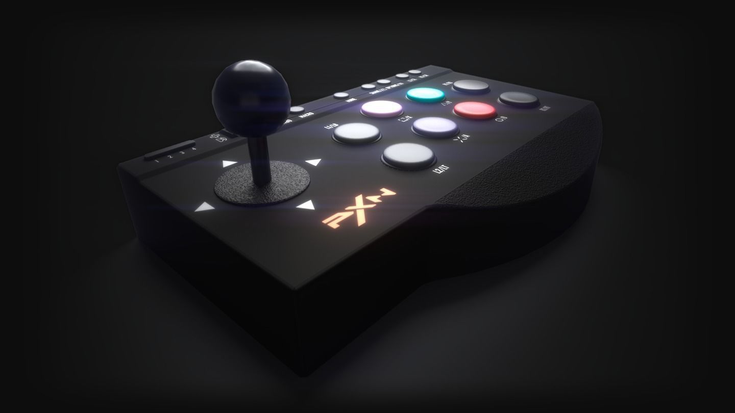 Arcade Stick PXN Free low-poly 3D model_3