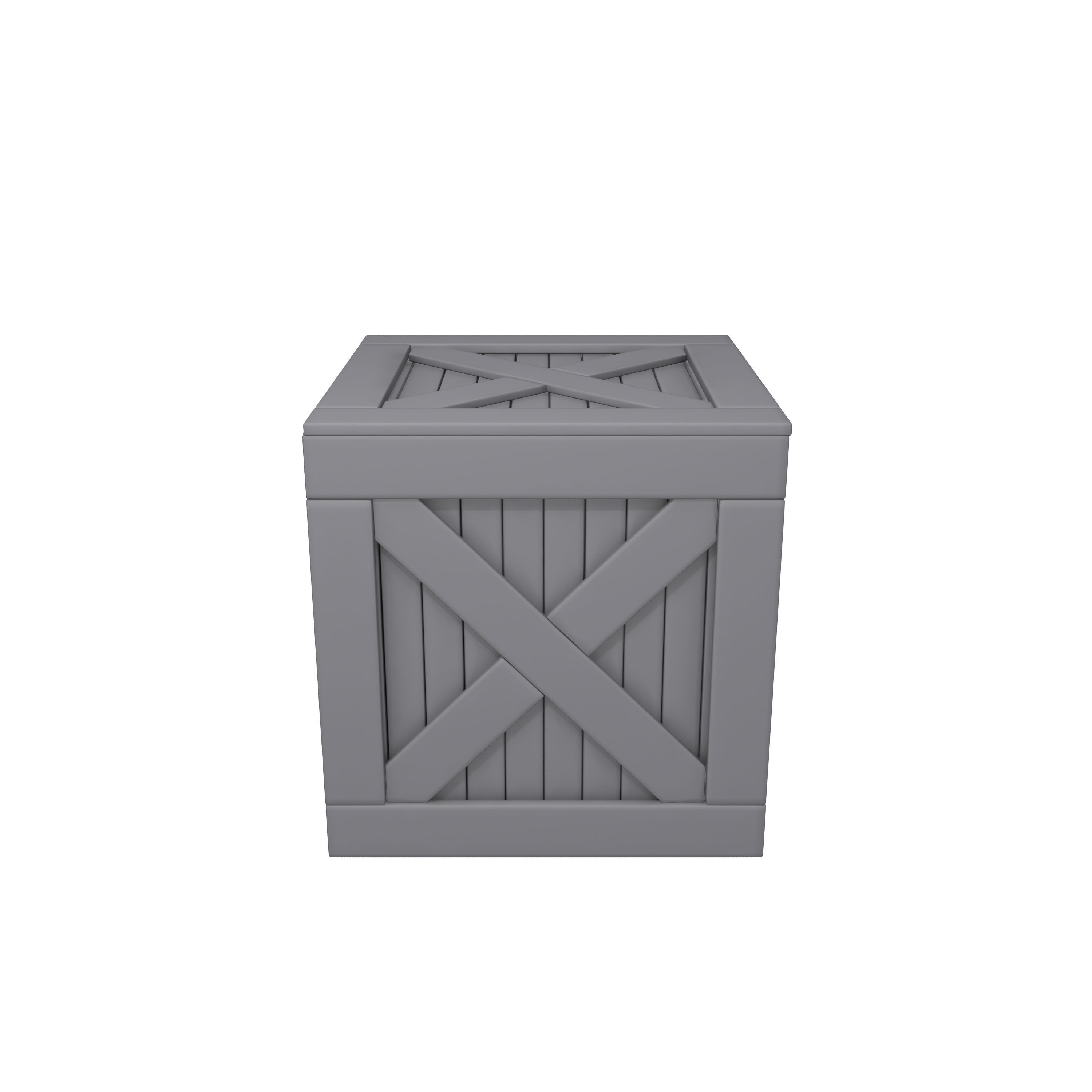 Wooden box 3D model_11