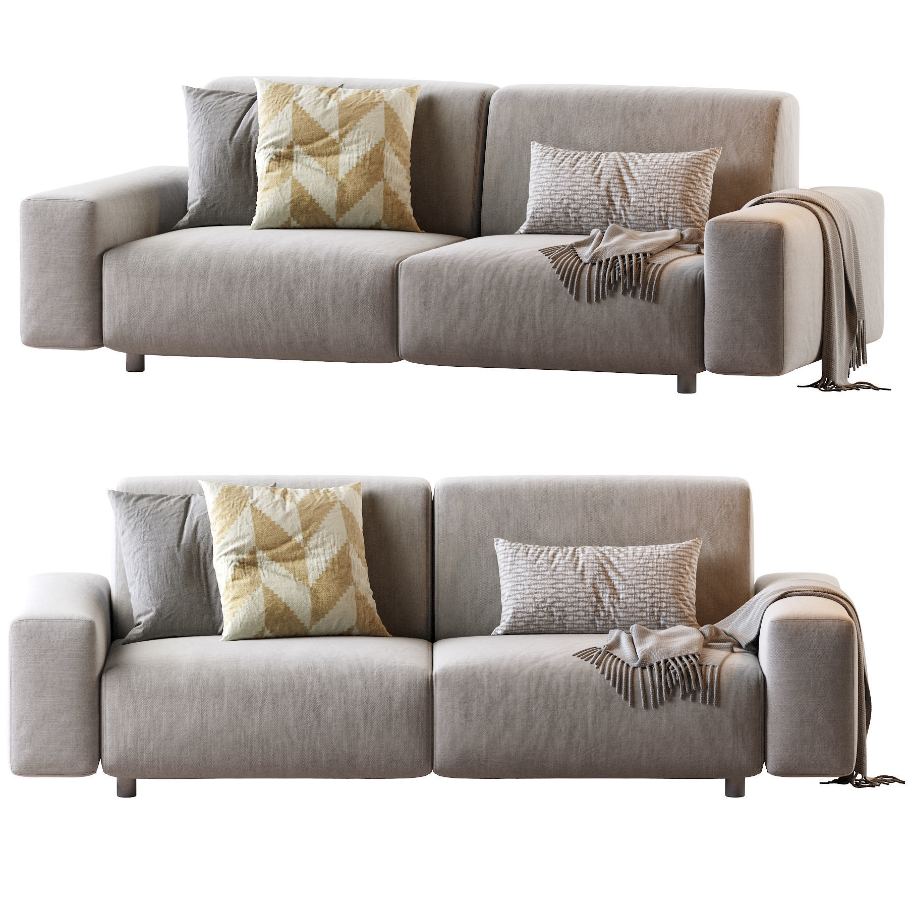 Aston two sofas 3D model_4