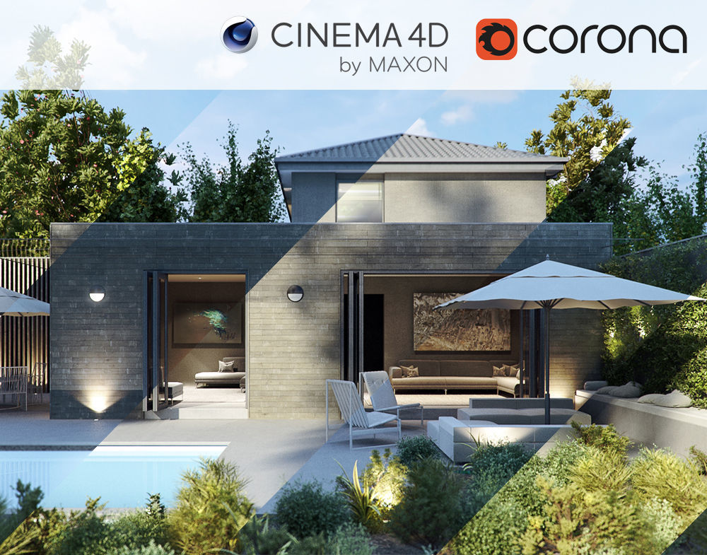 Set 5 - Corona C4D - 8 x Exterior Scenes 3D Model Collection_10