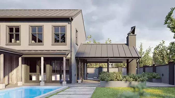 Set 5 - Corona C4D - 8 x Exterior Scenes 3D Model Pack 5