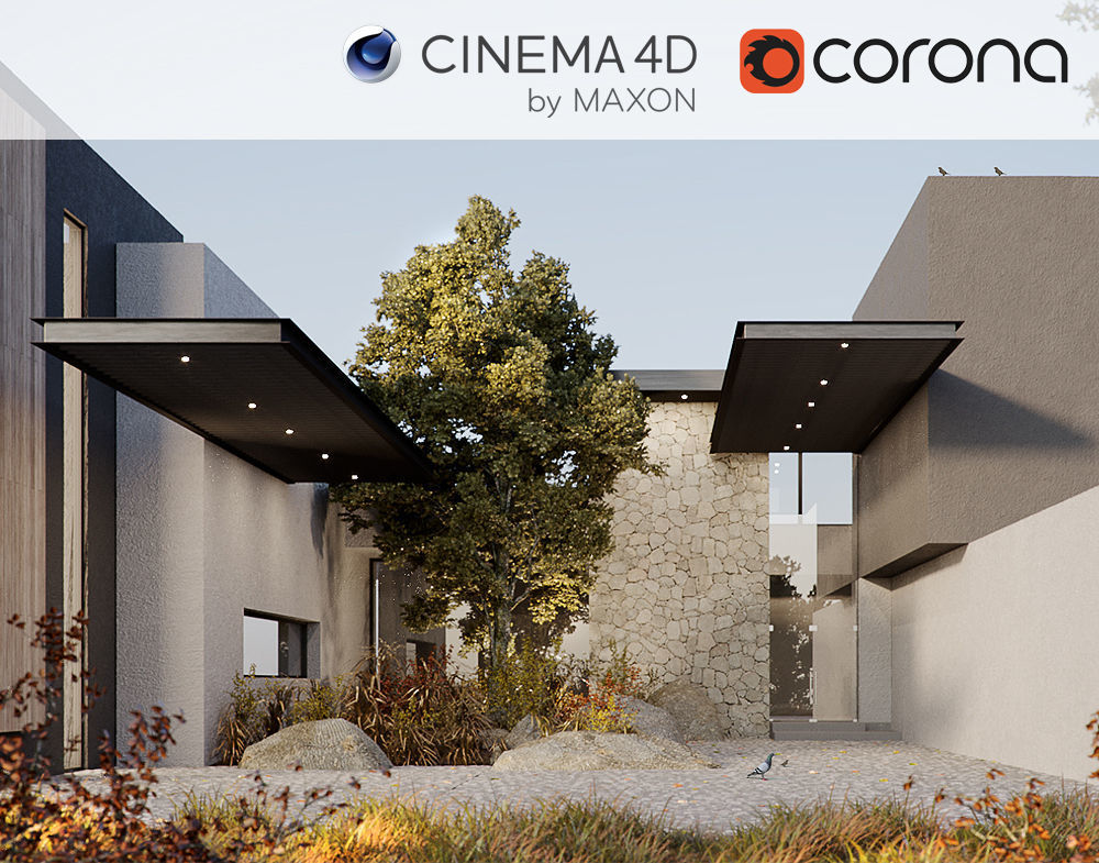 Set 5 - Corona C4D - 8 x Exterior Scenes 3D Model Collection_15