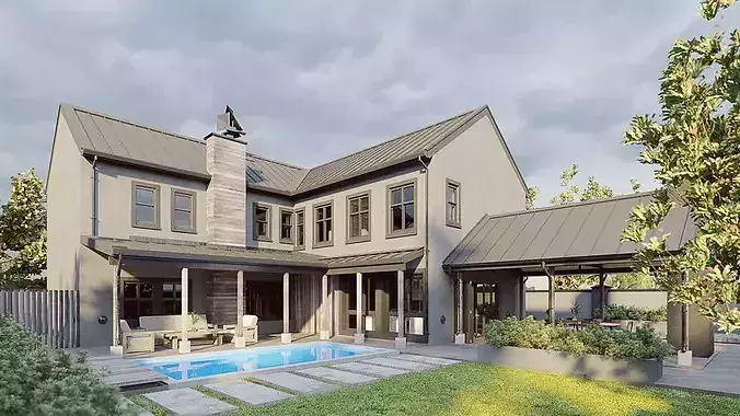 Set 5 - Corona C4D - 8 x Exterior Scenes 3D Model Pack 3