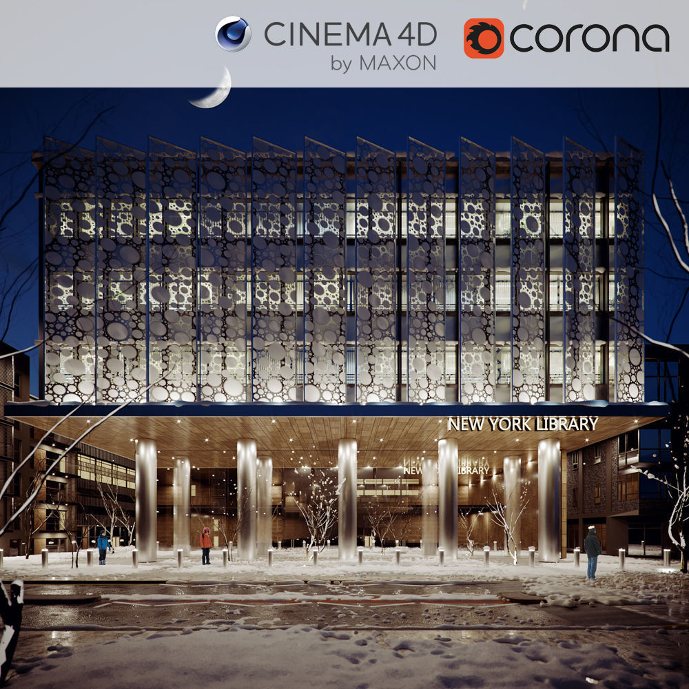 Set 5 - Corona C4D - 8 x Exterior Scenes 3D Model Collection_17