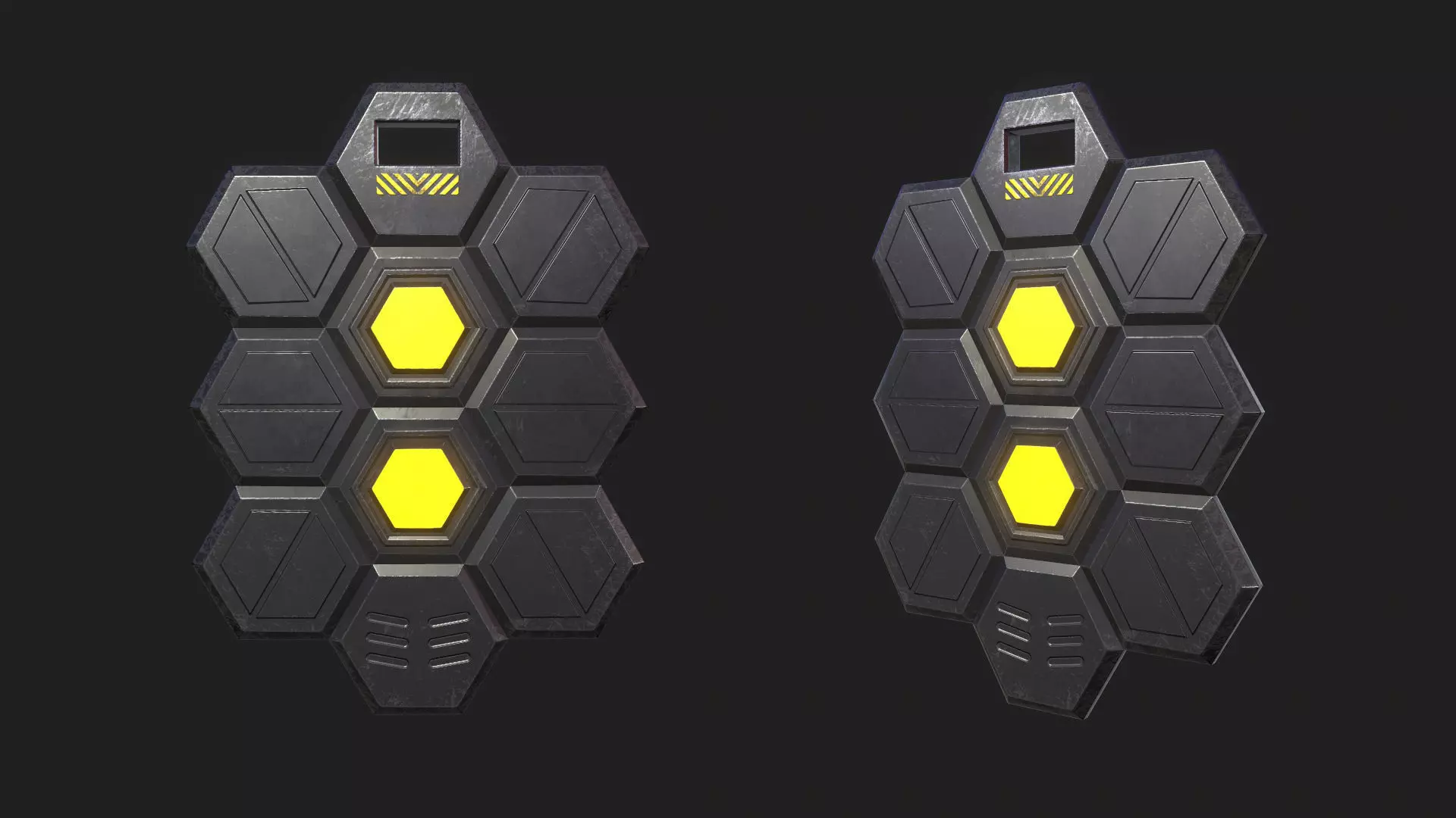 Sci-Fi Shield 4 Low-poly 3D model_0