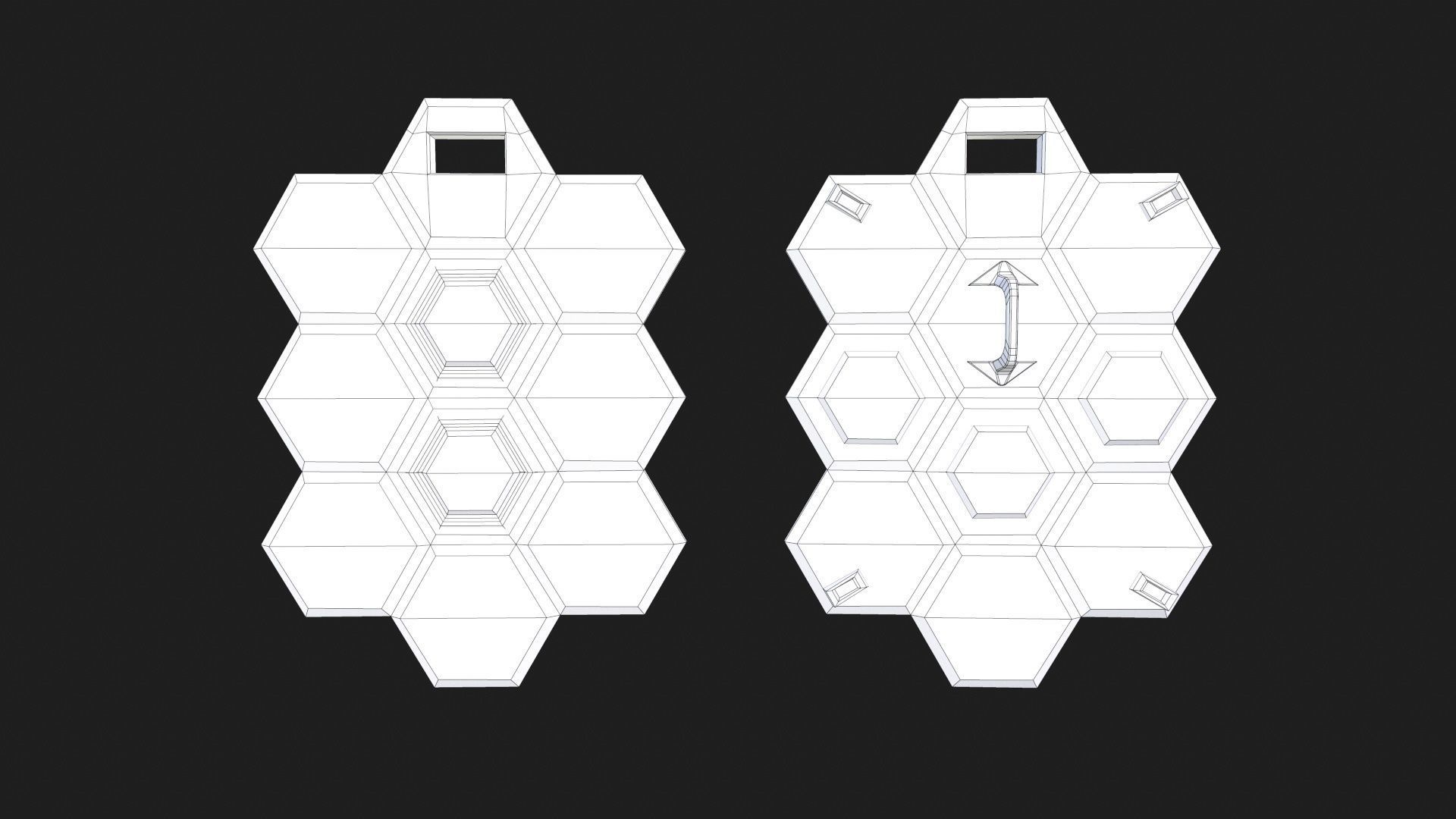 Sci-Fi Shield 4 Low-poly 3D model_7