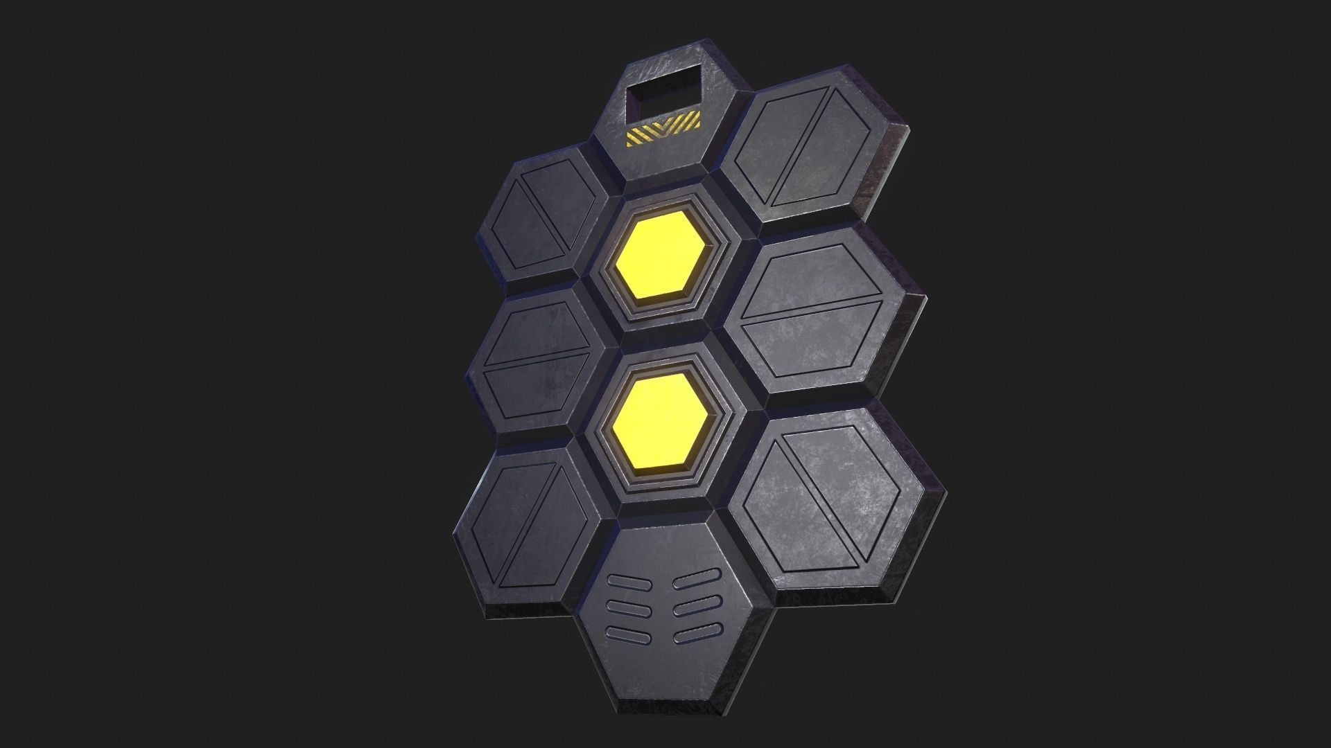 Sci-Fi Shield 4 Low-poly 3D model_3