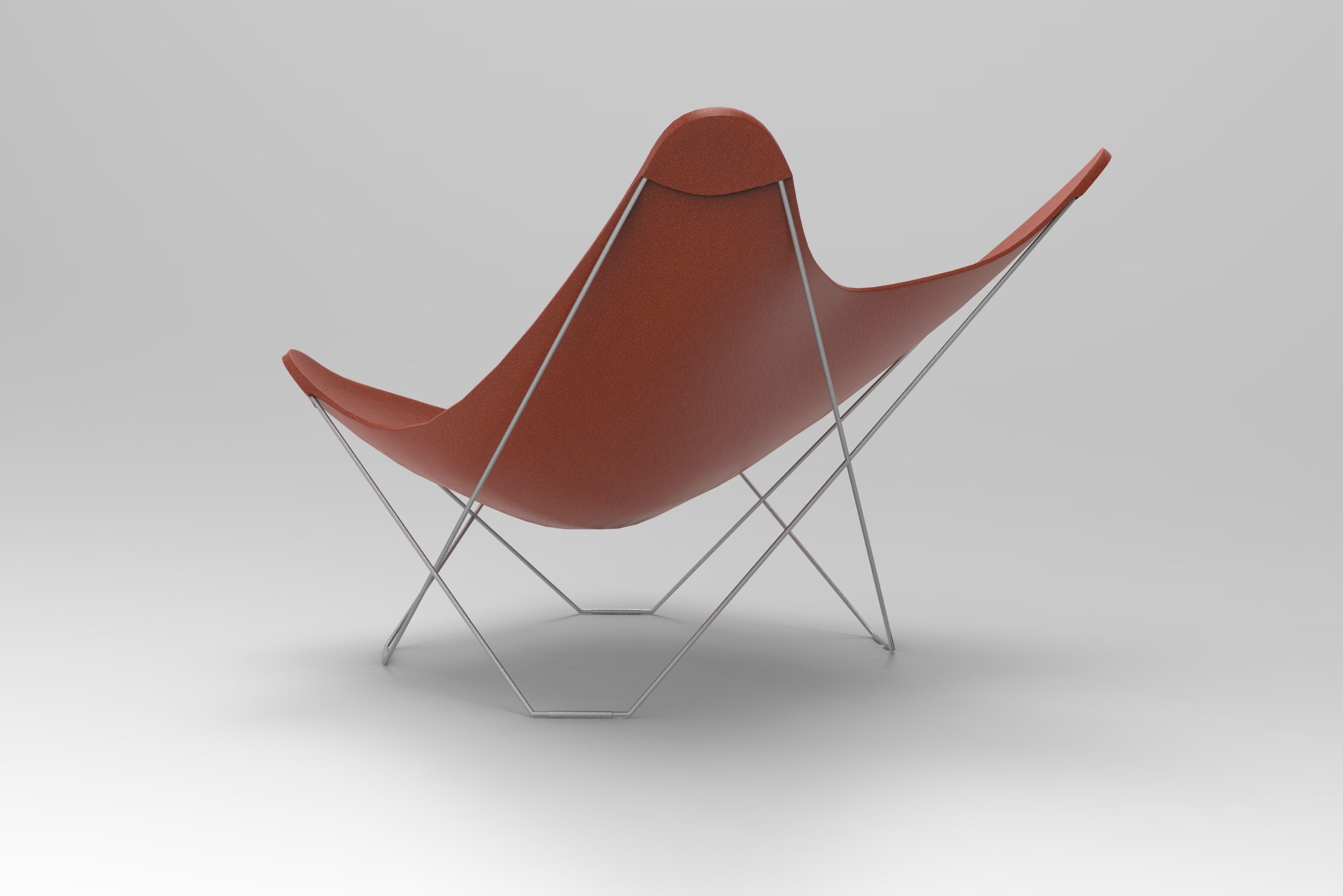 Butterfly Chair Low-poly 3D model_3