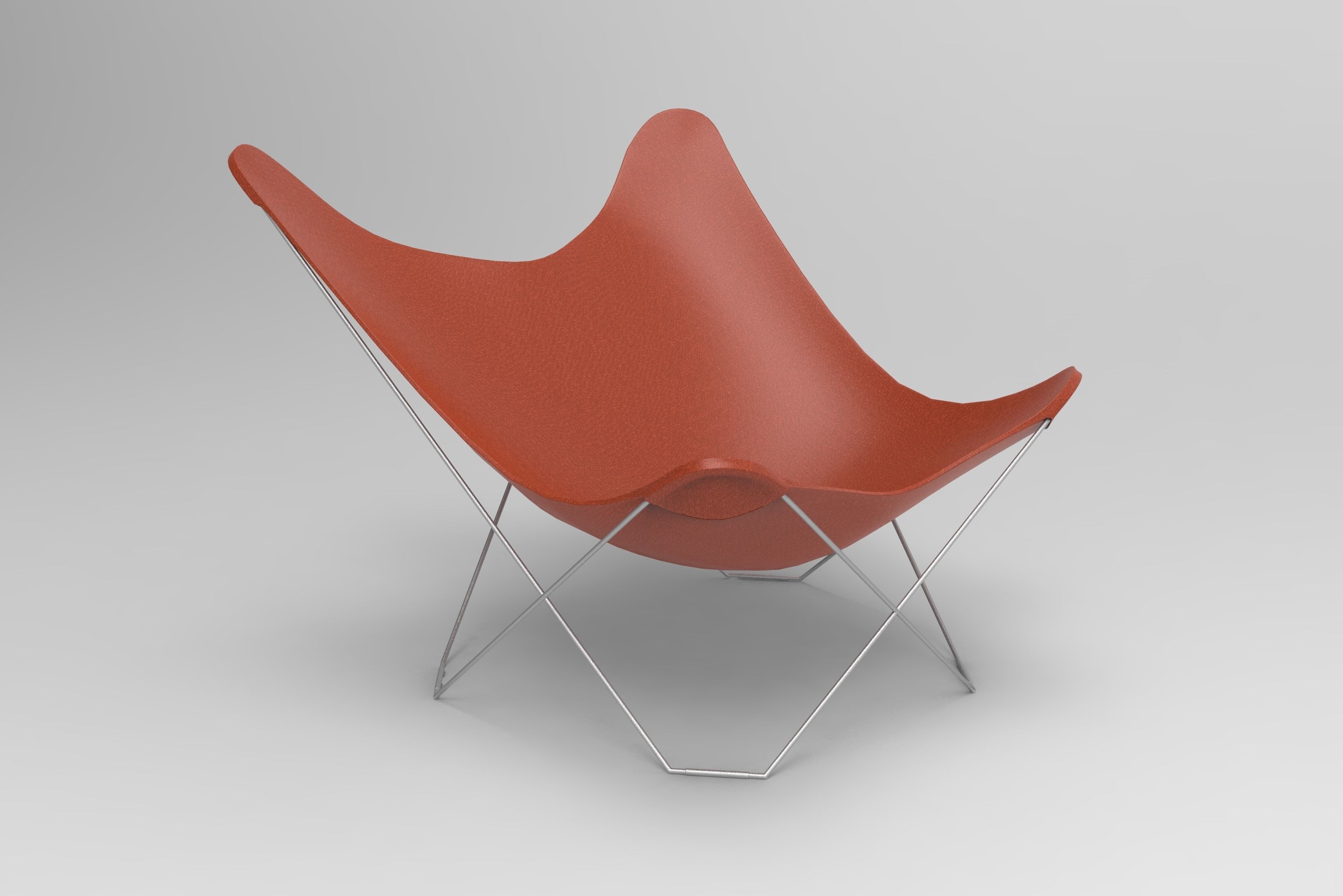 Butterfly Chair Low-poly 3D model_1