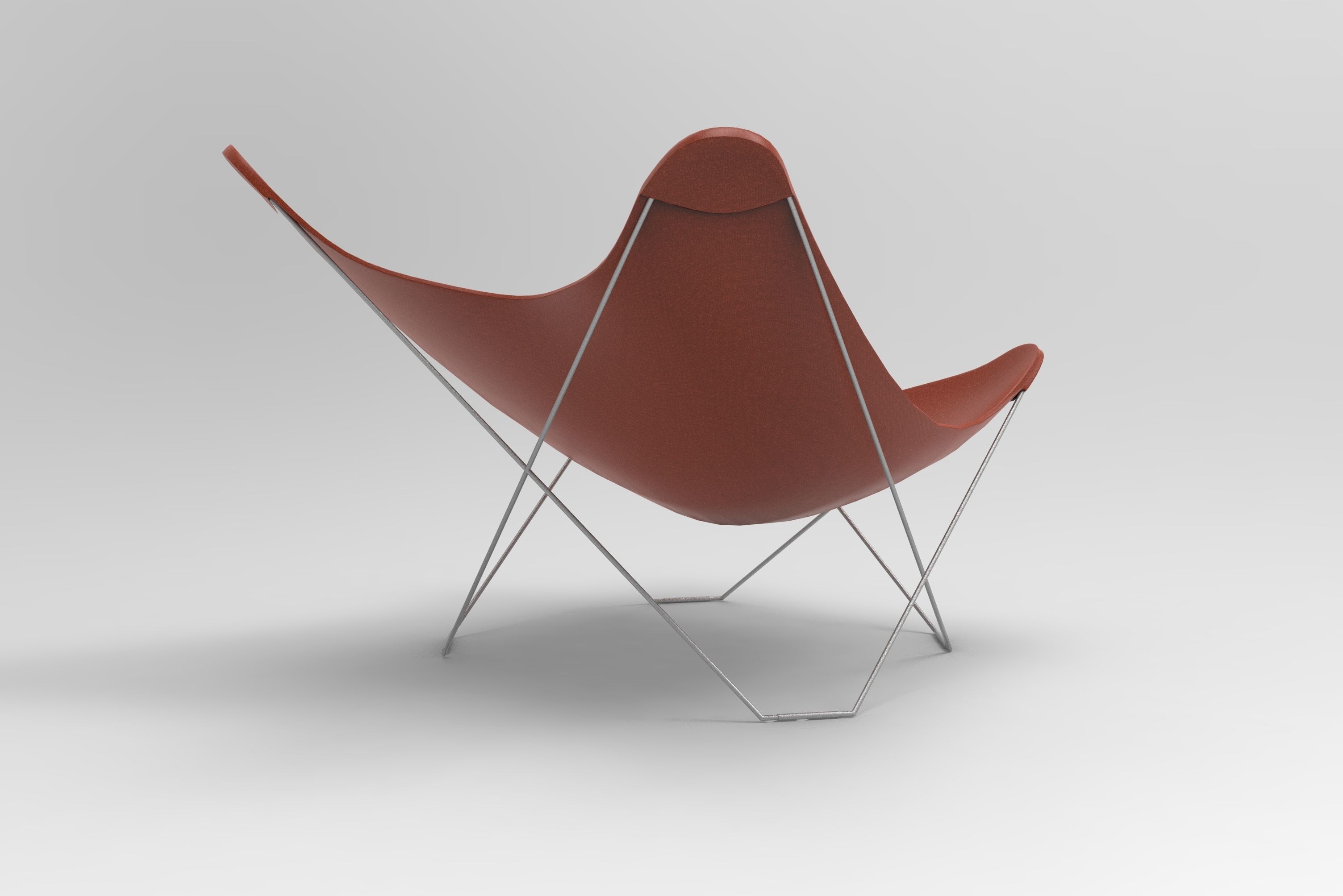 Butterfly Chair Low-poly 3D model_2