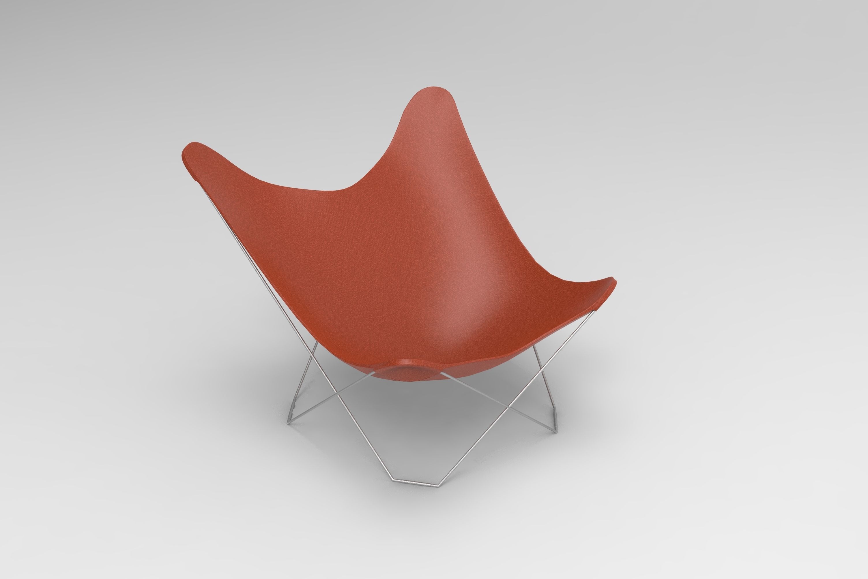 Butterfly Chair Low-poly 3D model_4