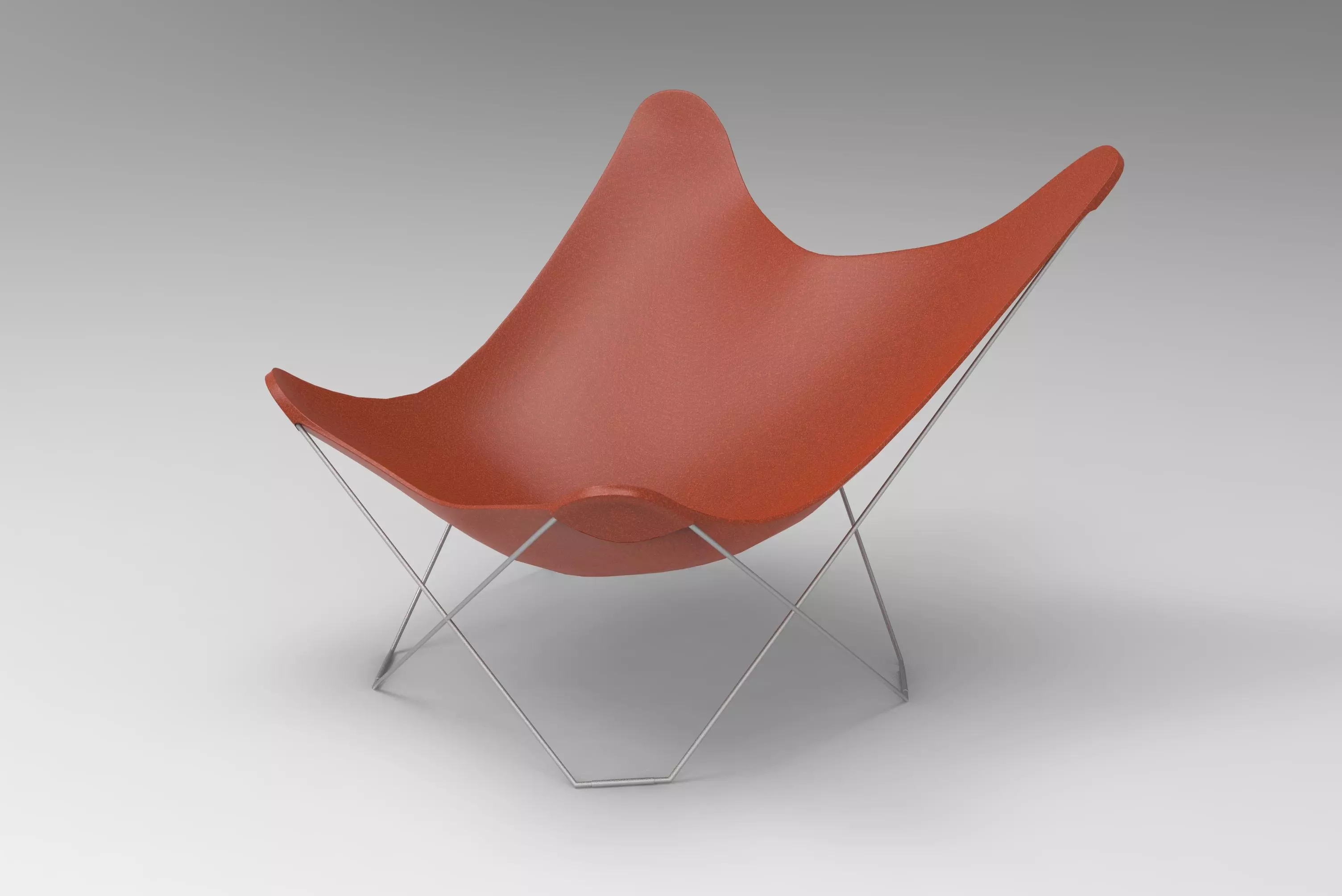 Butterfly Chair Low-poly 3D model_0