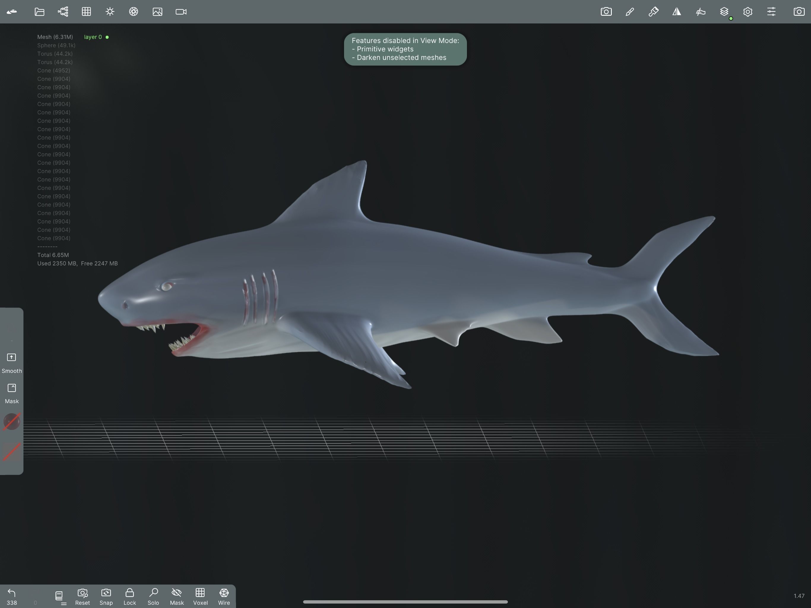 Shark 3D print model_2