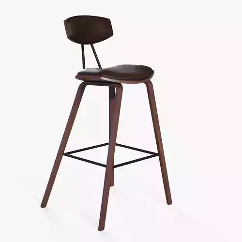 Ayanna Bar Stool walnut finish
