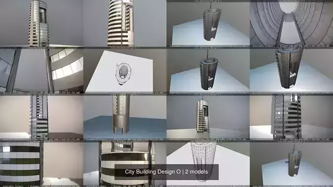 City Building Design O 3D Model Collection