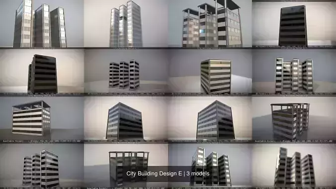 City Building Design E 3D Model Collection