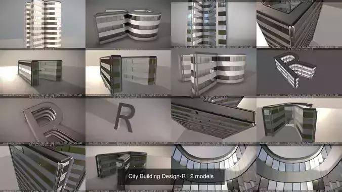 City Building Design-R 3D Model Collection