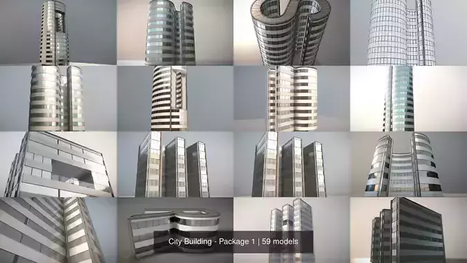 City Building - Package 1 3D Model Collection