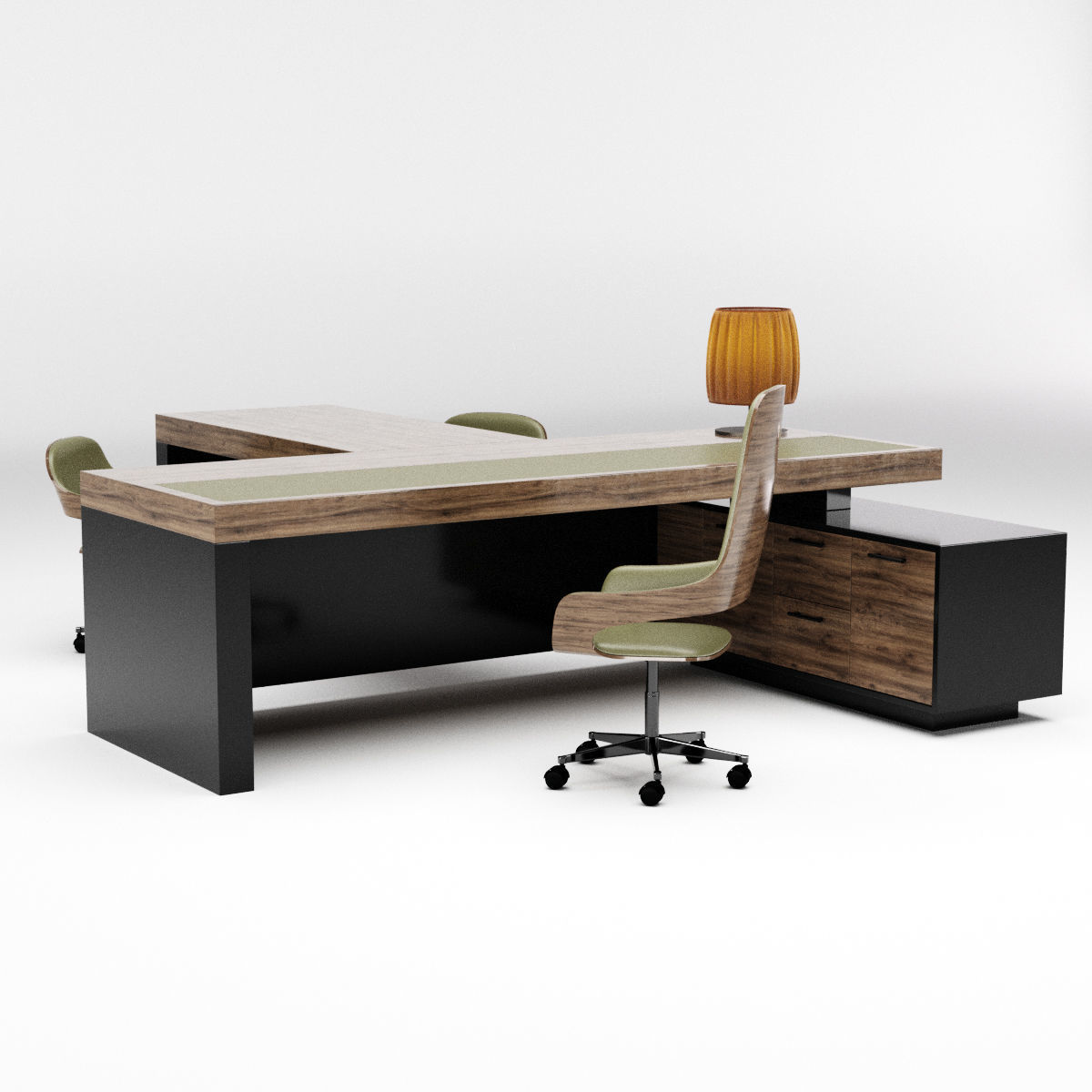 Office furniture collection 1 3D model_4