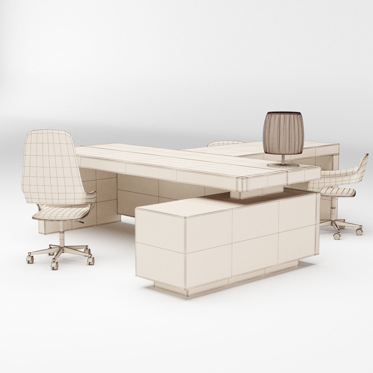 Office furniture collection 1 3D model_7