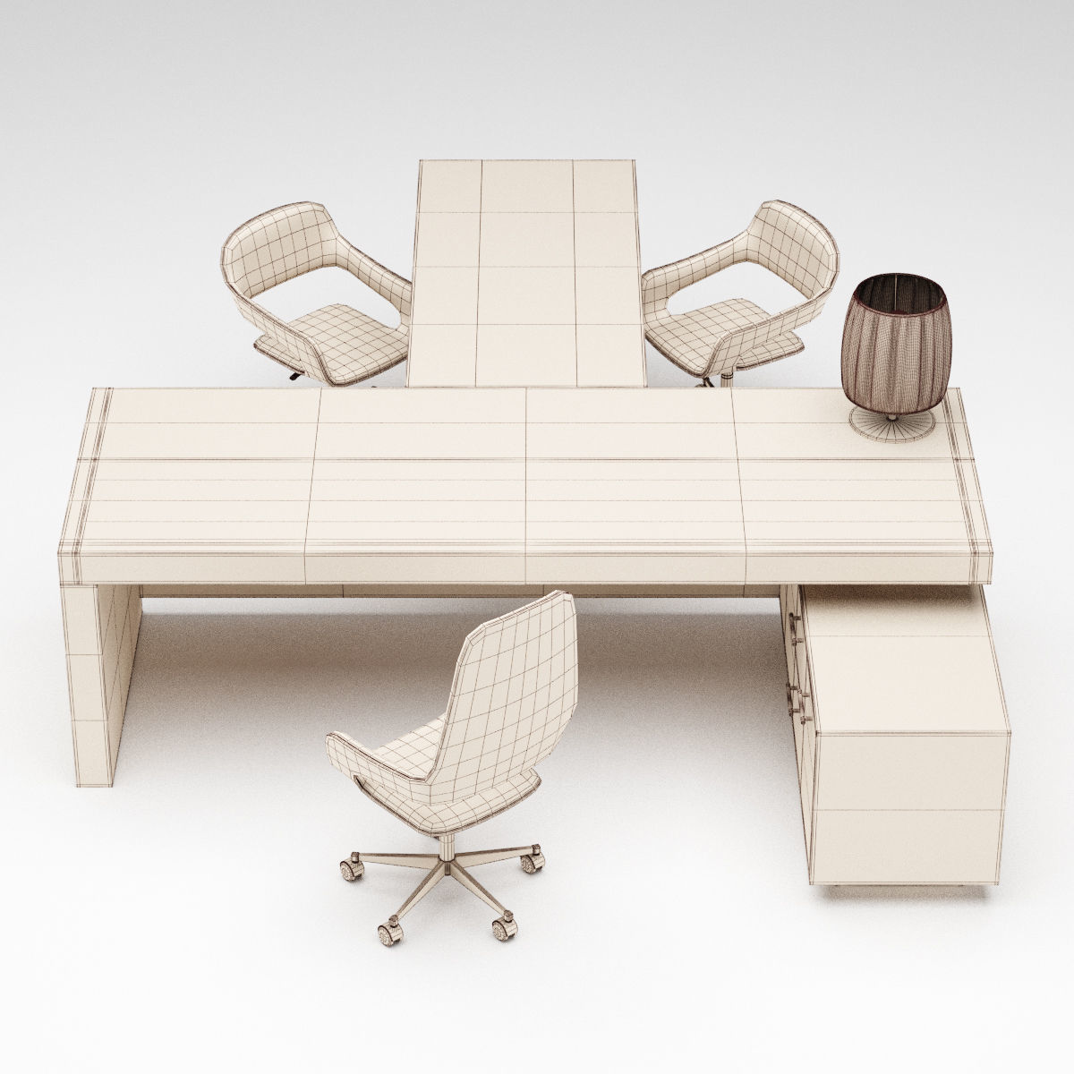 Office furniture collection 1 3D model_1
