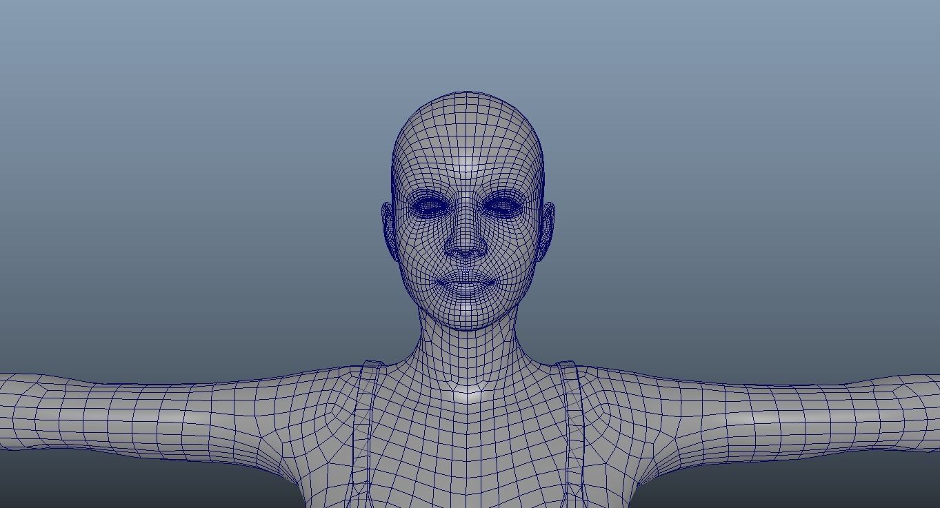 PBR Game Ready VR AR Female Character Low-poly 3D model_7