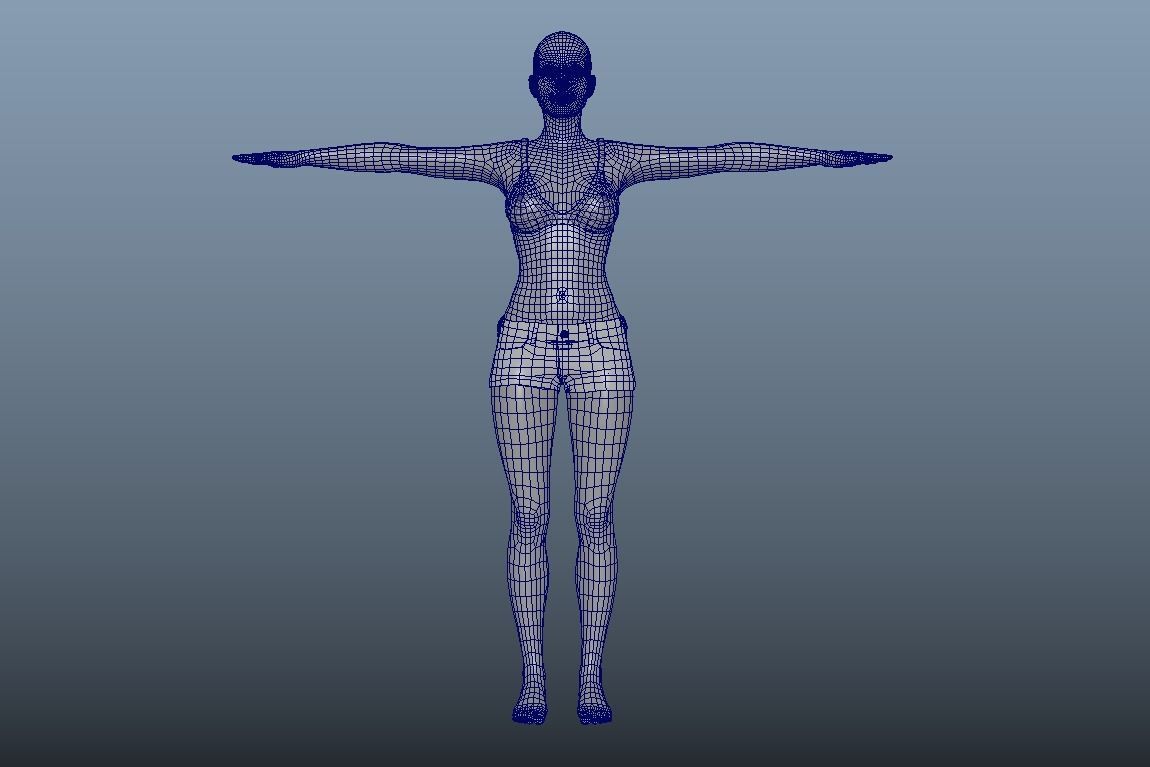 PBR Game Ready VR AR Female Character Low-poly 3D model_8