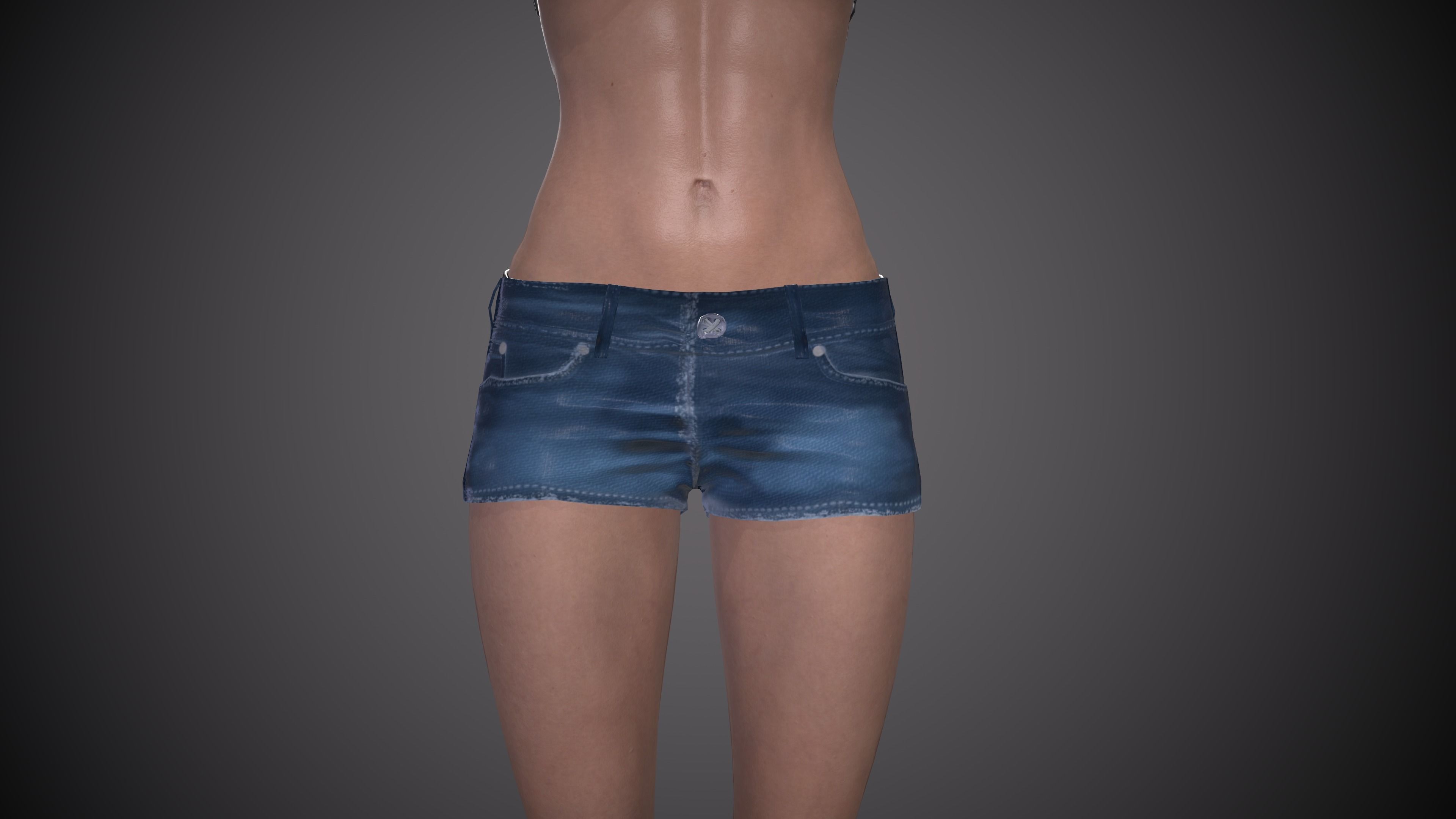 PBR Game Ready VR AR Female Character Low-poly 3D model_2