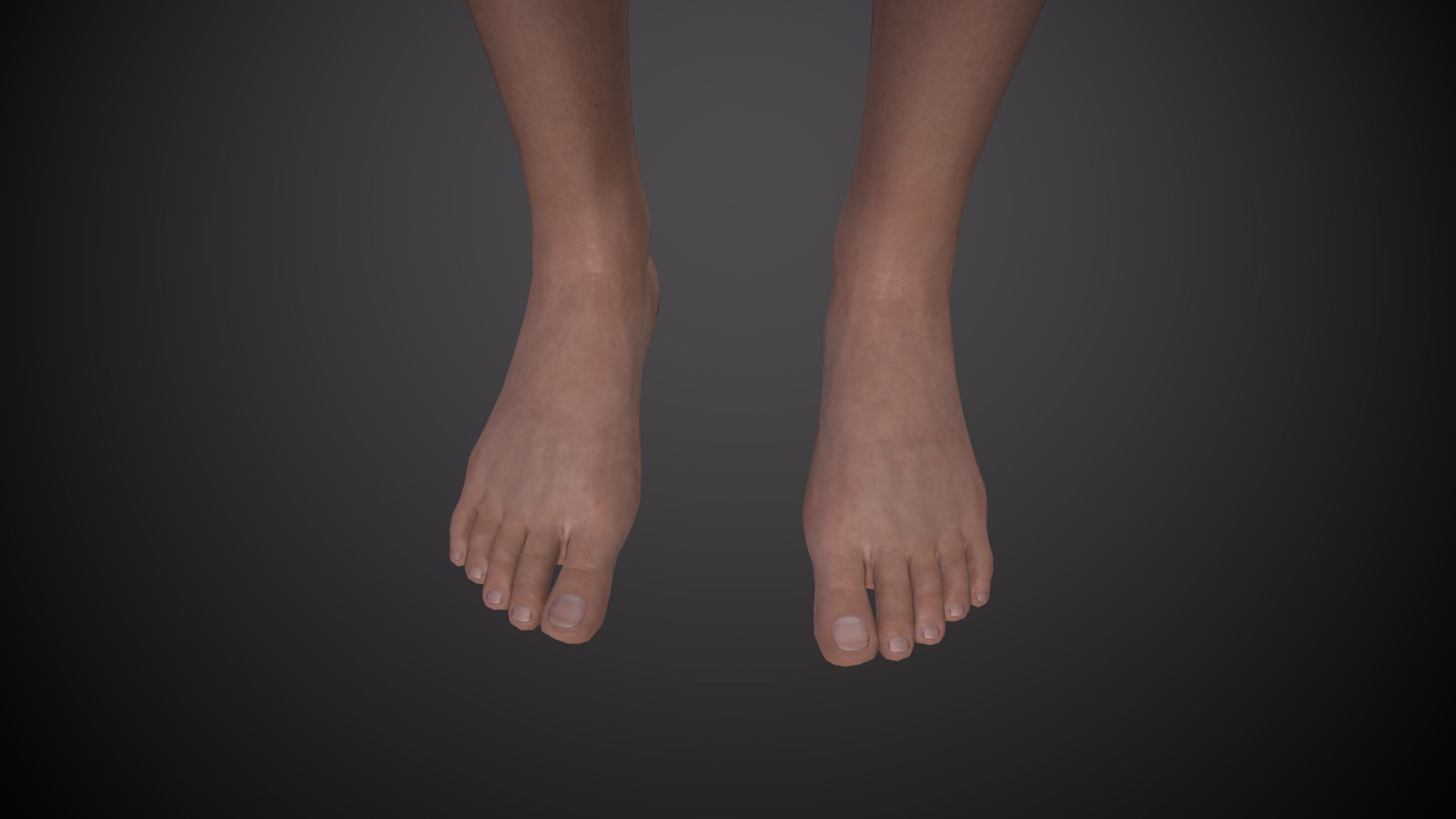 PBR Game Ready VR AR Female Character Low-poly 3D model_3