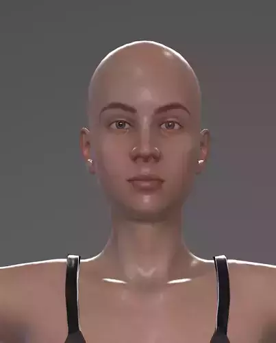 PBR Game Ready VR AR Female Character Low-poly 3D model PBR Game Ready VR AR Female Character Low-poly 3D model