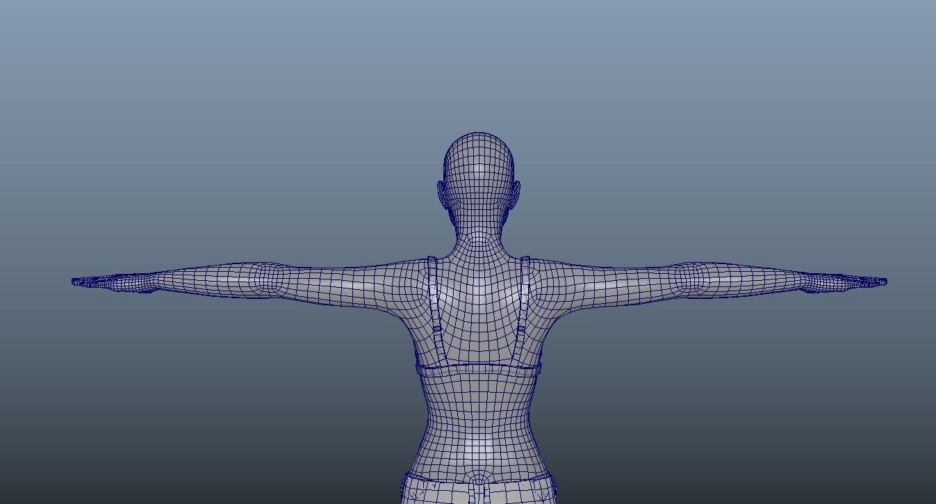 PBR Game Ready VR AR Female Character Low-poly 3D model_9