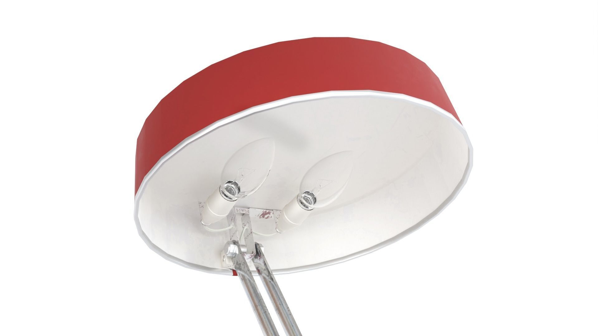 Folding Red Retro Rigged Lamp  3D model_5