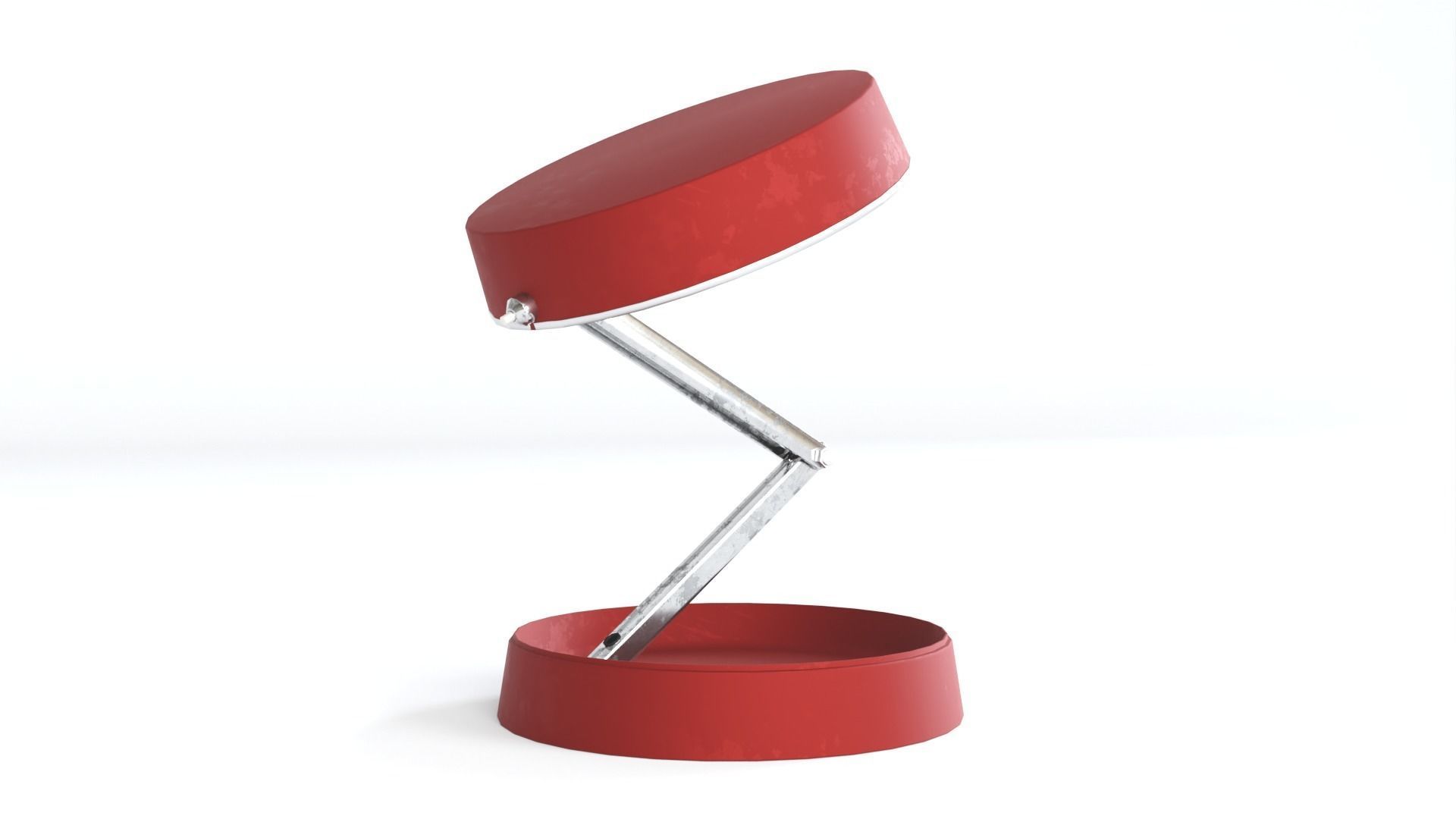 Folding Red Retro Rigged Lamp  3D model_3