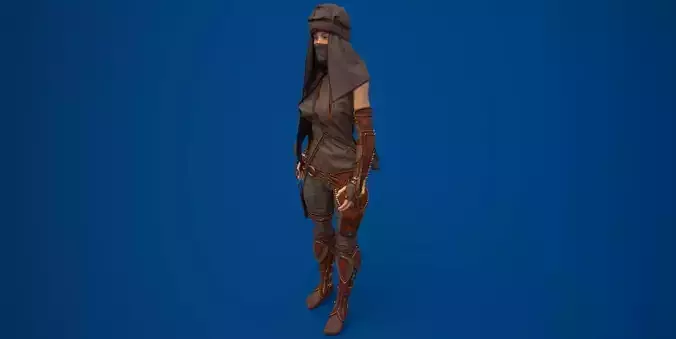 Assassin outfit with bandana 3D model