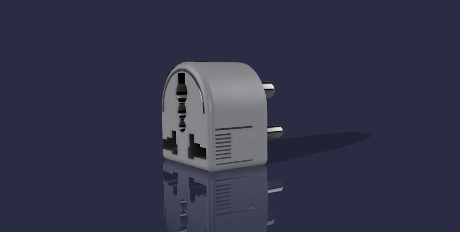 3pin PLUG MODEL  3D model_1