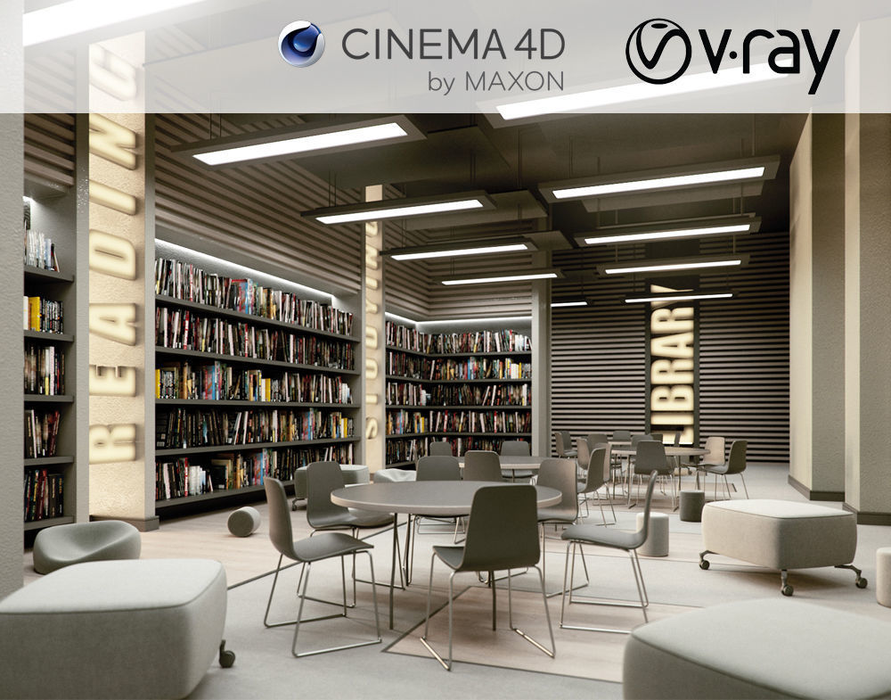 Set 4 - VRay C4D - 8 x Interior and Exterior Scenes 3D Model Collection_26