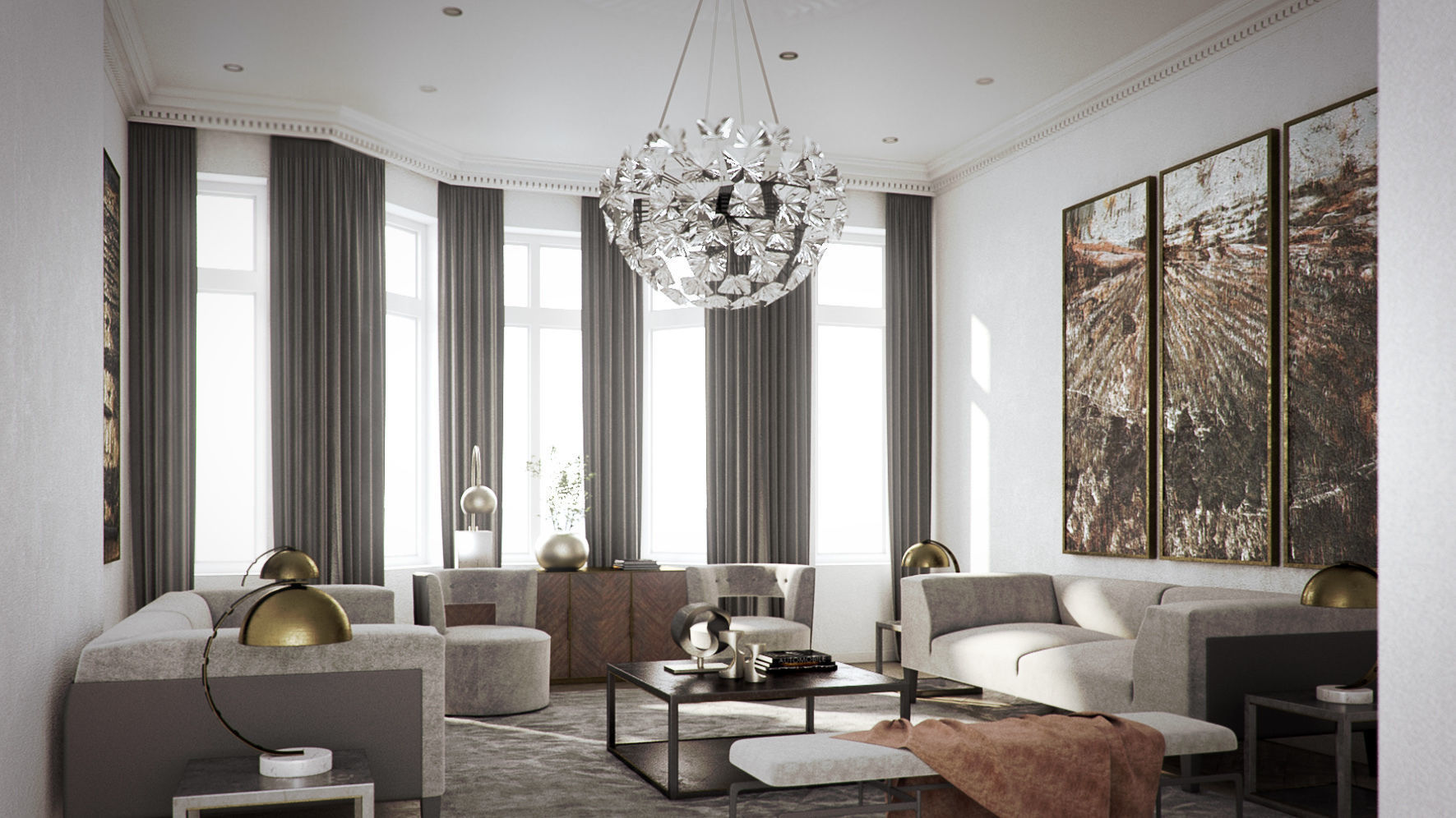 Set 4 - VRay C4D - 8 x Interior and Exterior Scenes 3D Model Collection_35