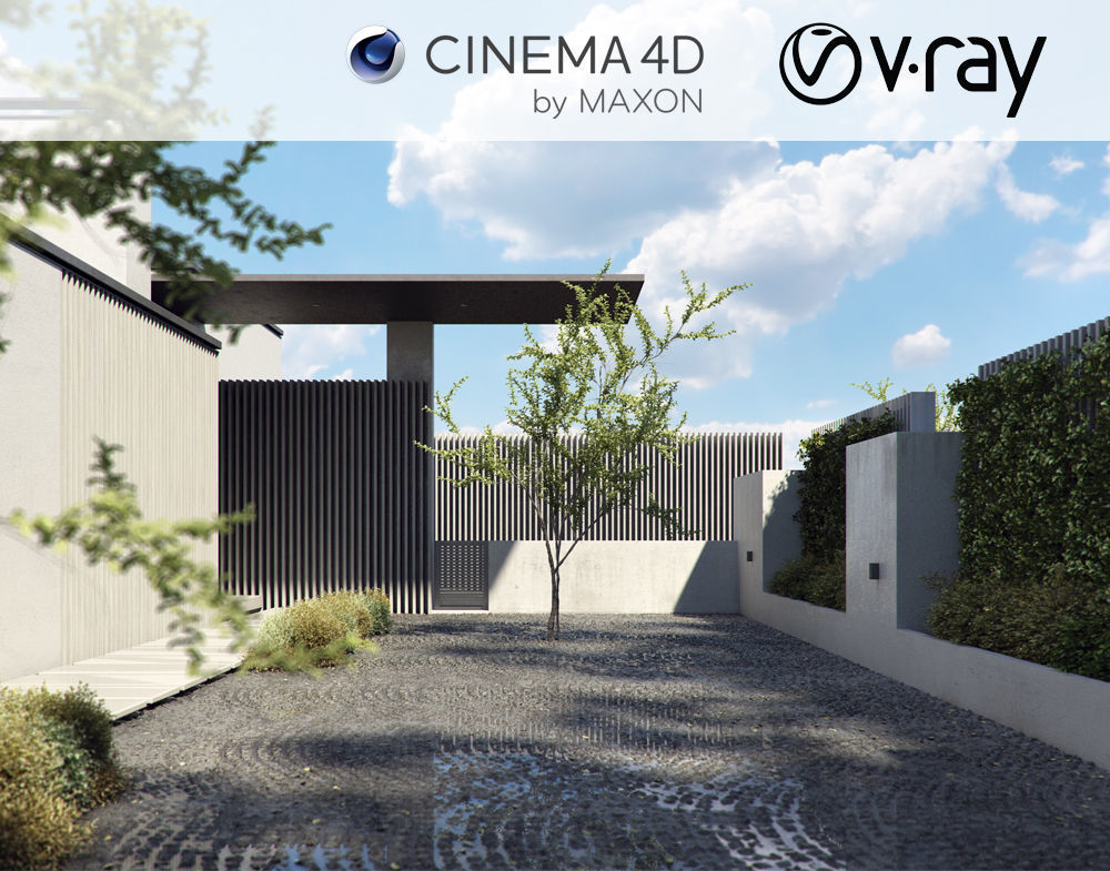 Set 4 - VRay C4D - 8 x Interior and Exterior Scenes 3D Model Collection_38