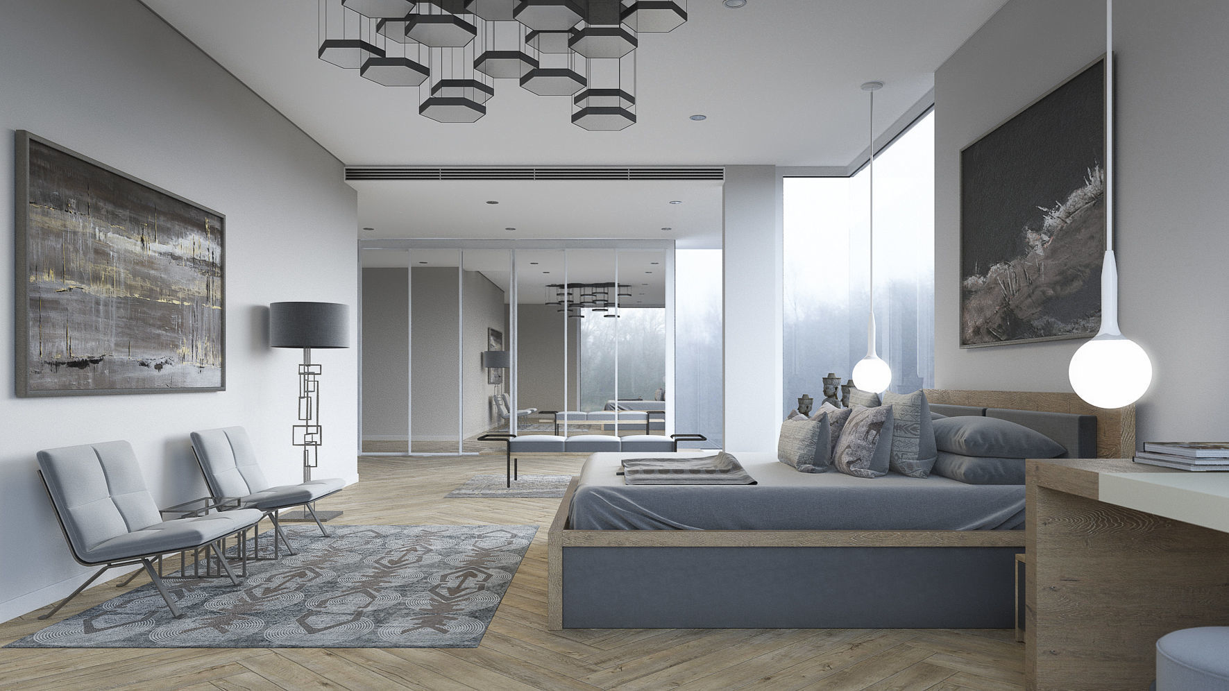 Set 4 - VRay C4D - 8 x Interior and Exterior Scenes 3D Model Collection_16