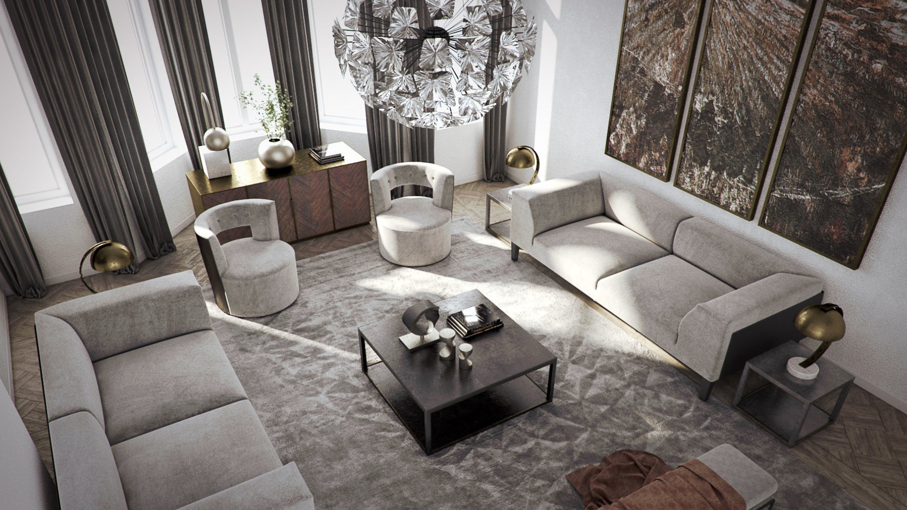 Set 4 - VRay C4D - 8 x Interior and Exterior Scenes 3D Model Collection_37
