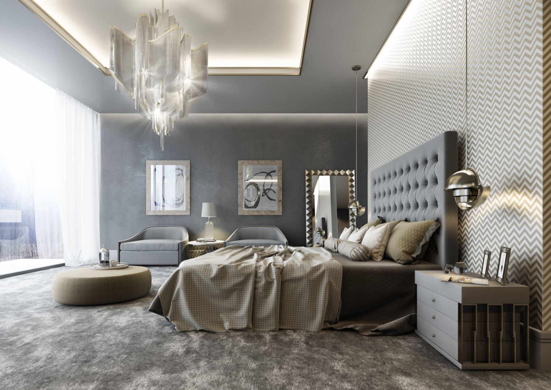 Set 4 - VRay C4D - 8 x Interior and Exterior Scenes 3D Model Collection_9