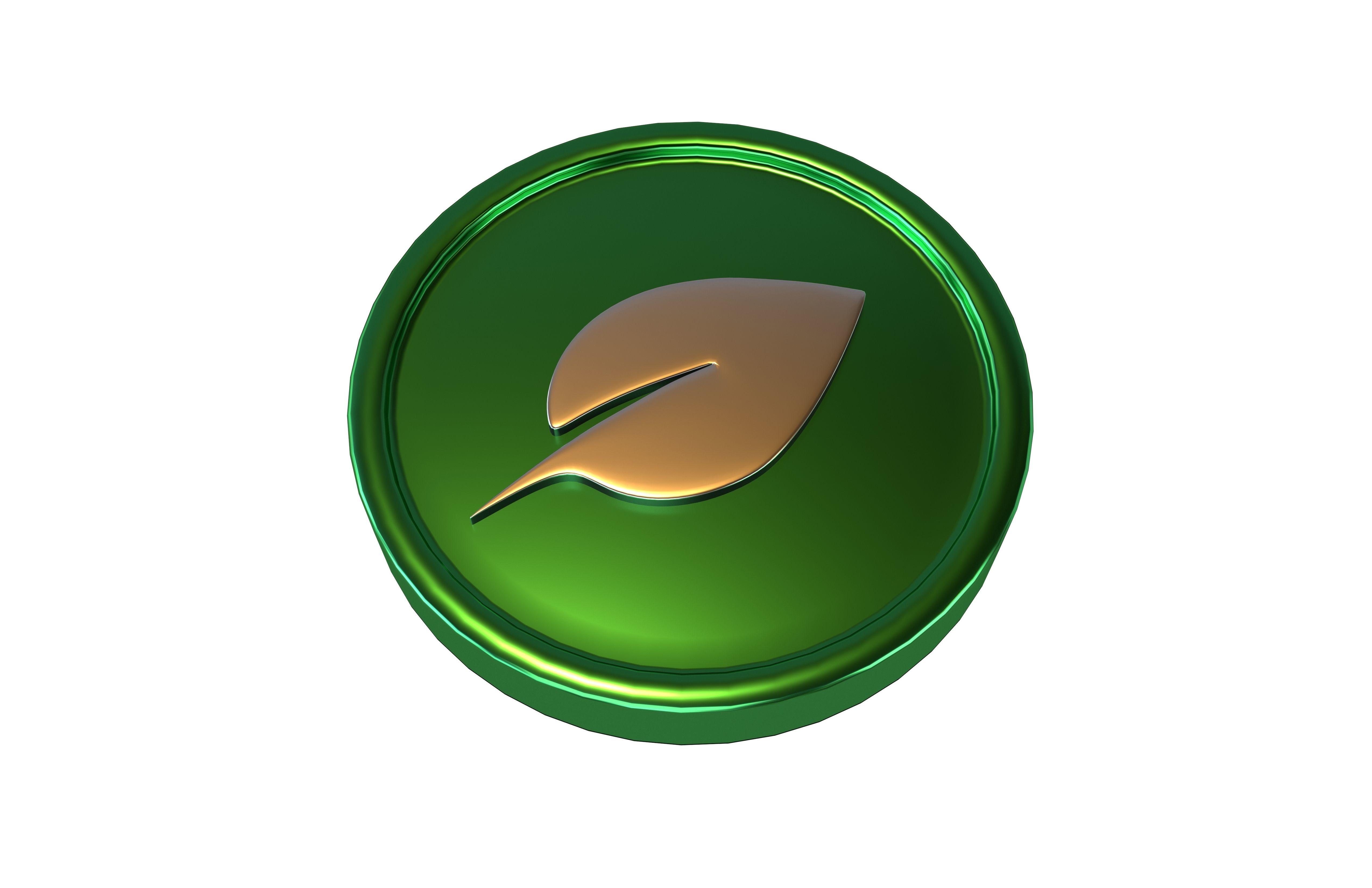 Chia Coin v3 004 Low-poly 3D model_3