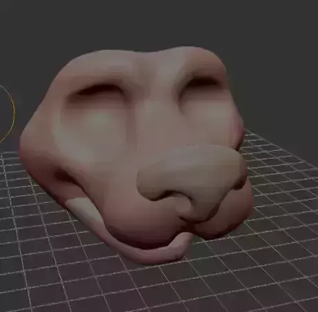 TOONY HYENA FURSUIT HEAD -Movable Jaw and Nose-  3D print model