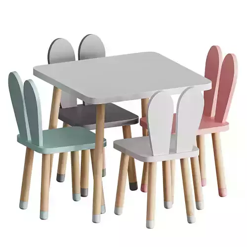 Nordic style chair bunny for children