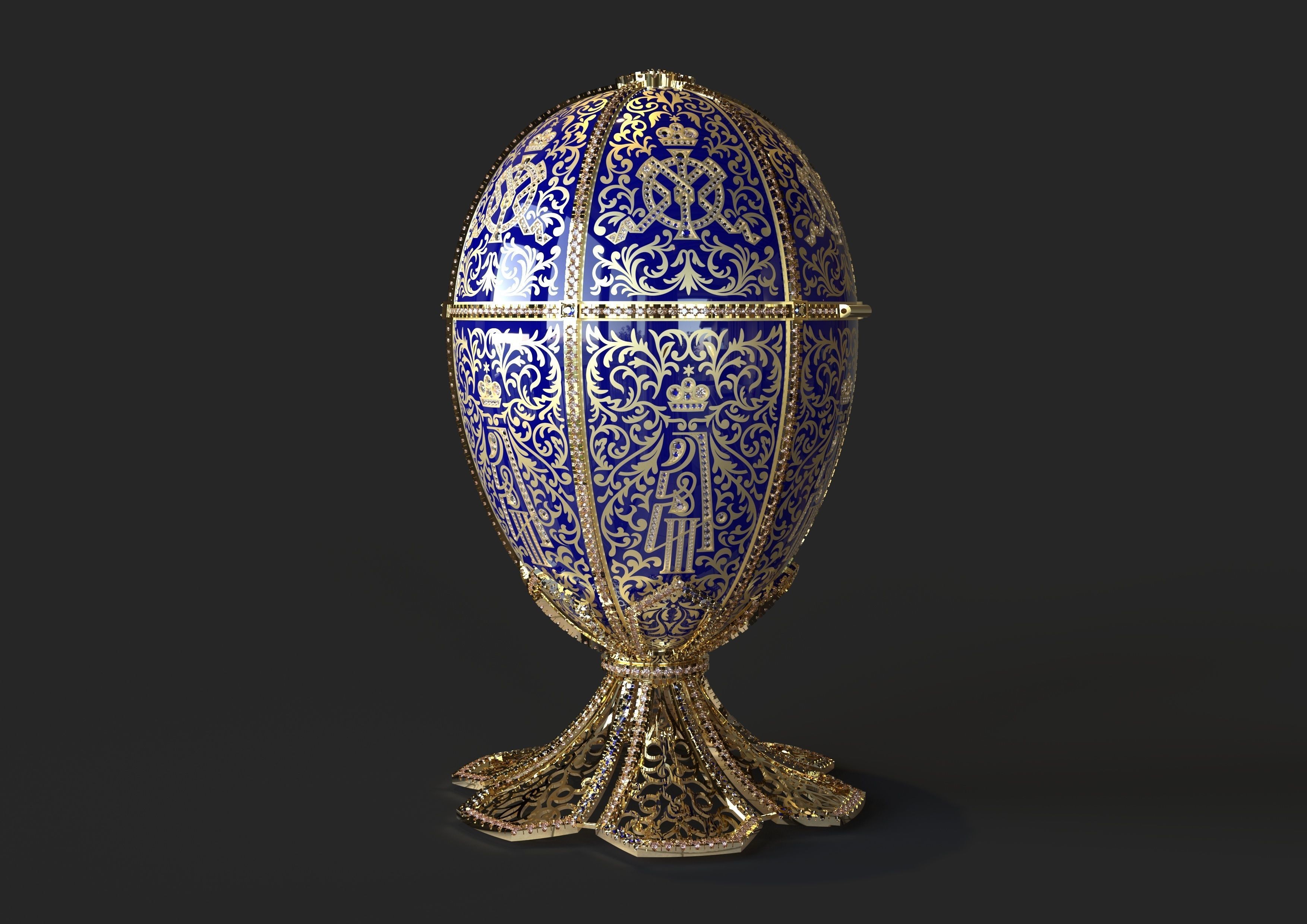 Faberge egg 3D print model_5