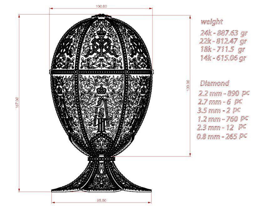 Faberge egg 3D print model_1