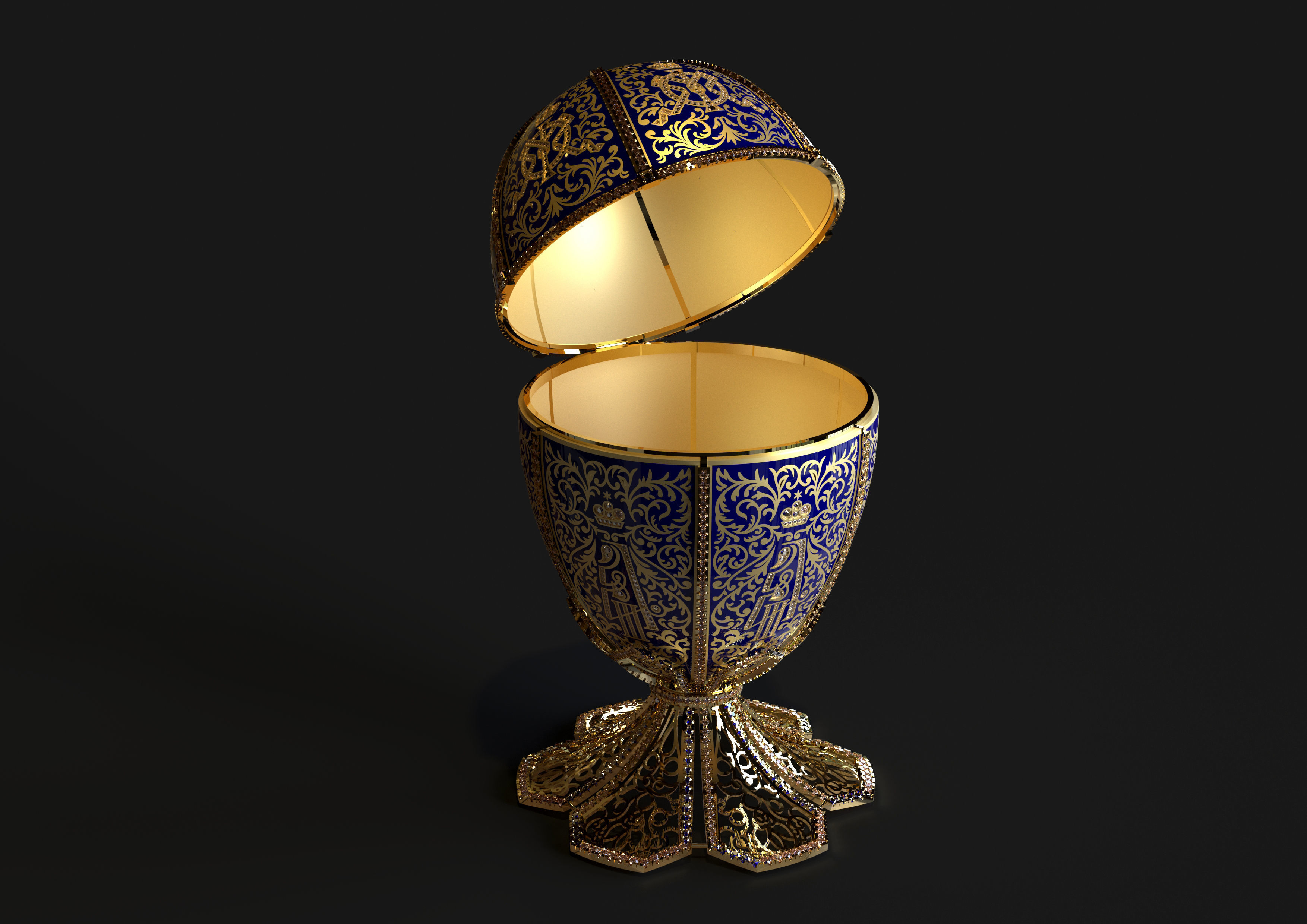 Faberge egg 3D print model_6