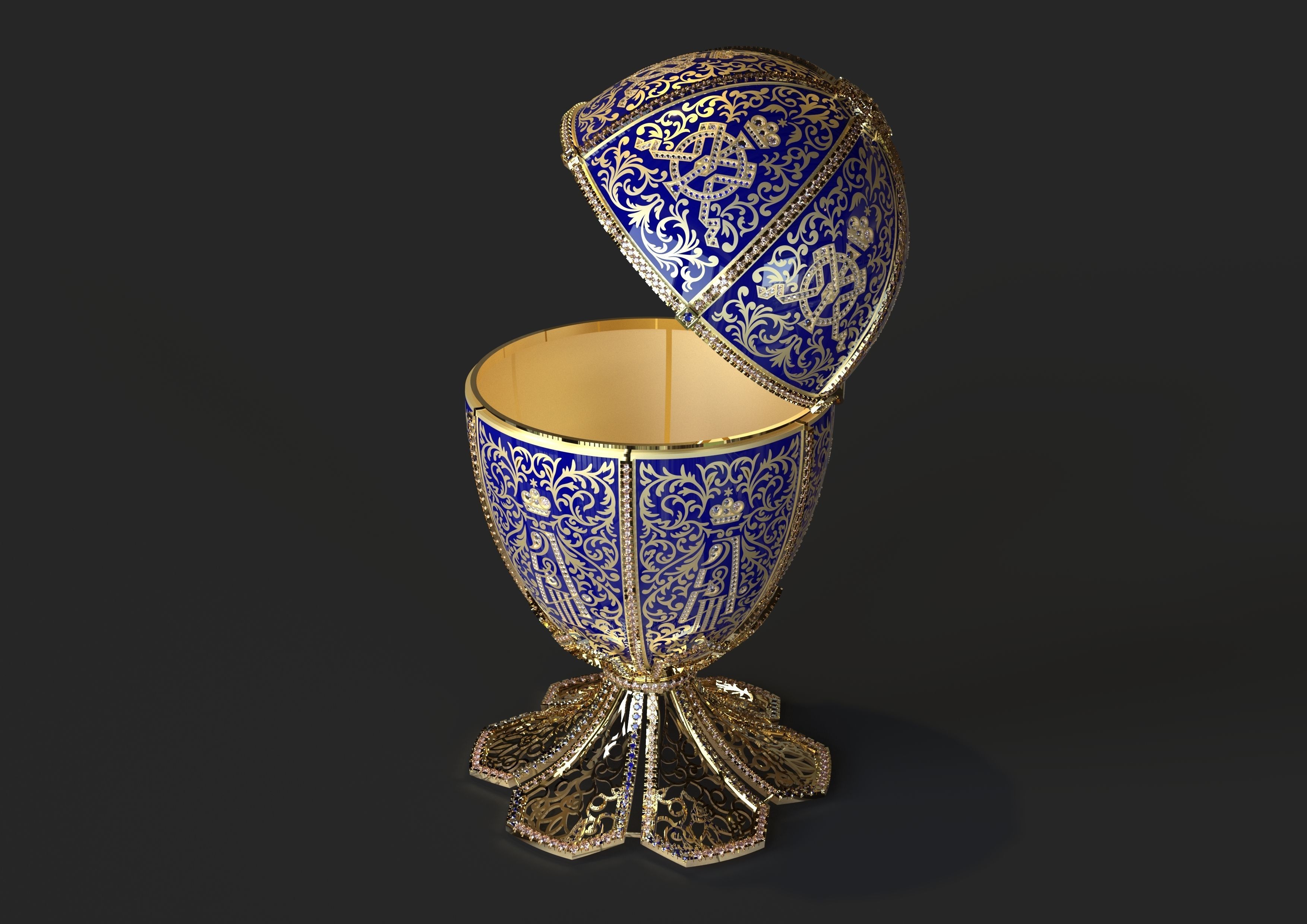 Faberge egg 3D print model_7