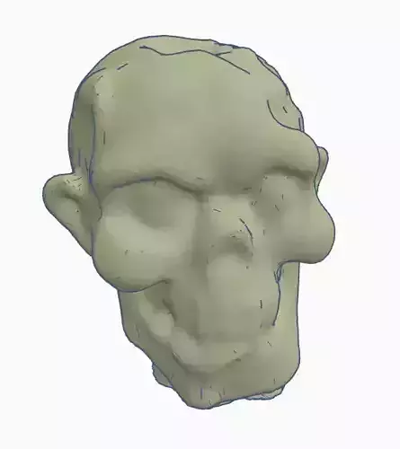 Zombie Head Candle - 3D Scan