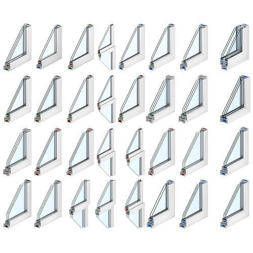 Rehau Window profiles 32 models 3D model
